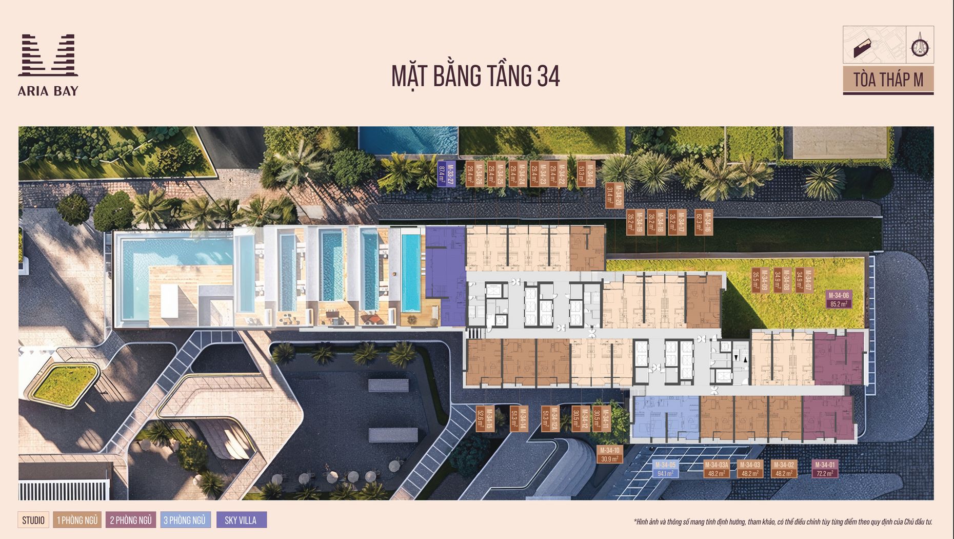 Mặt bằng và thiết kế Aria Bay Hạ Long
