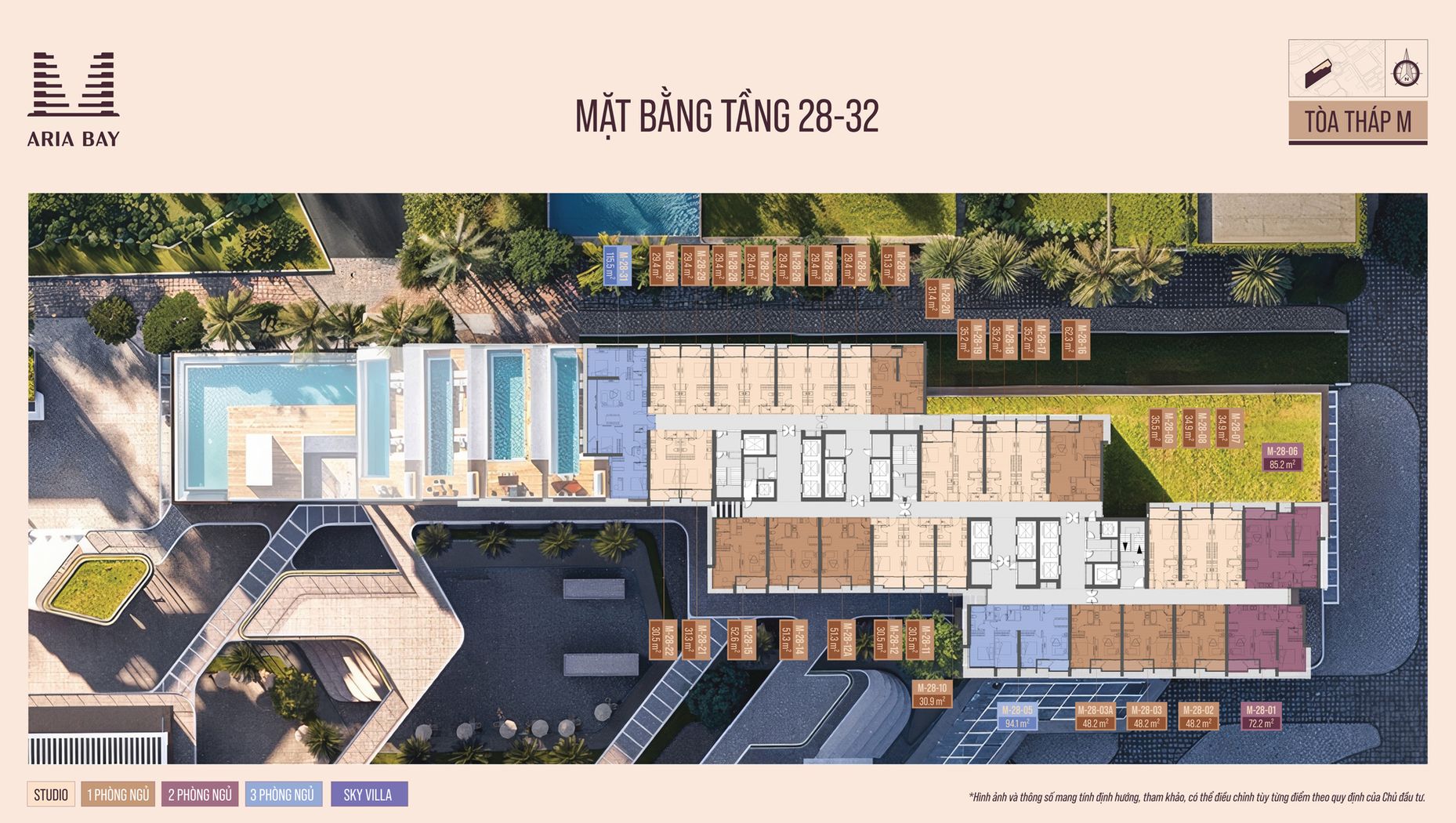 Mặt bằng và thiết kế Aria Bay Hạ Long